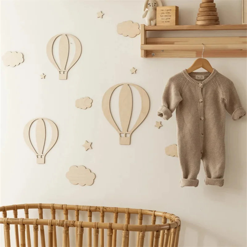 Charming Wooden Wall Stickers Set