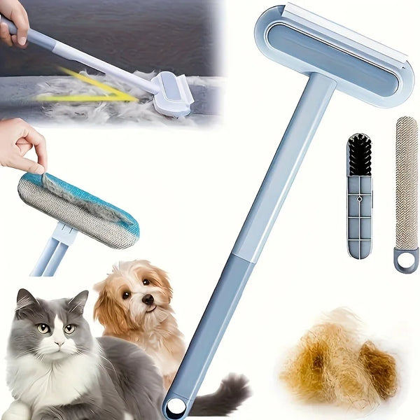 Dual-Action Pet Hair Remover Brush