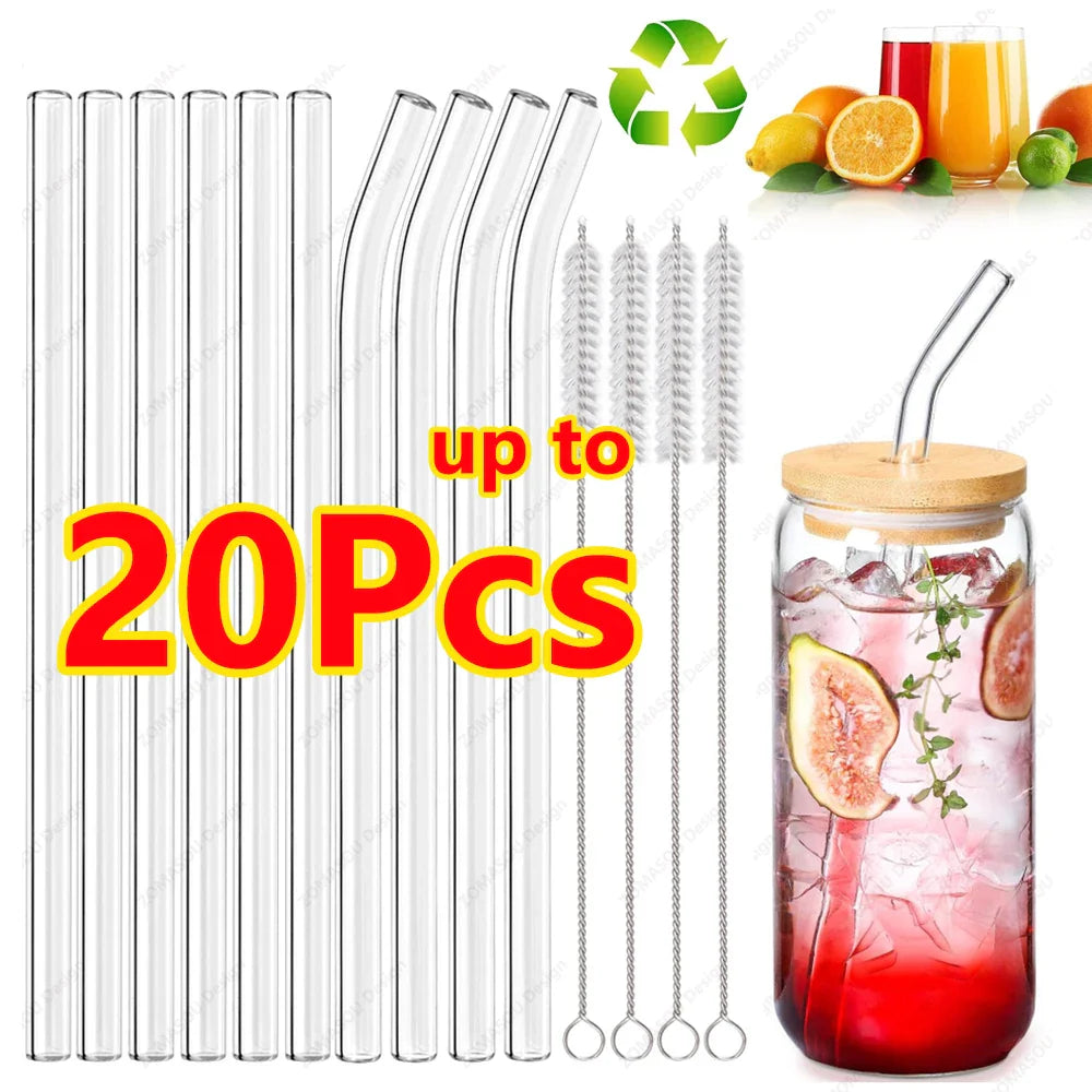 Eco-Friendly Glass Straws Set