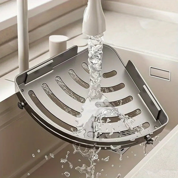 No-Drill Corner Bathroom Shelf