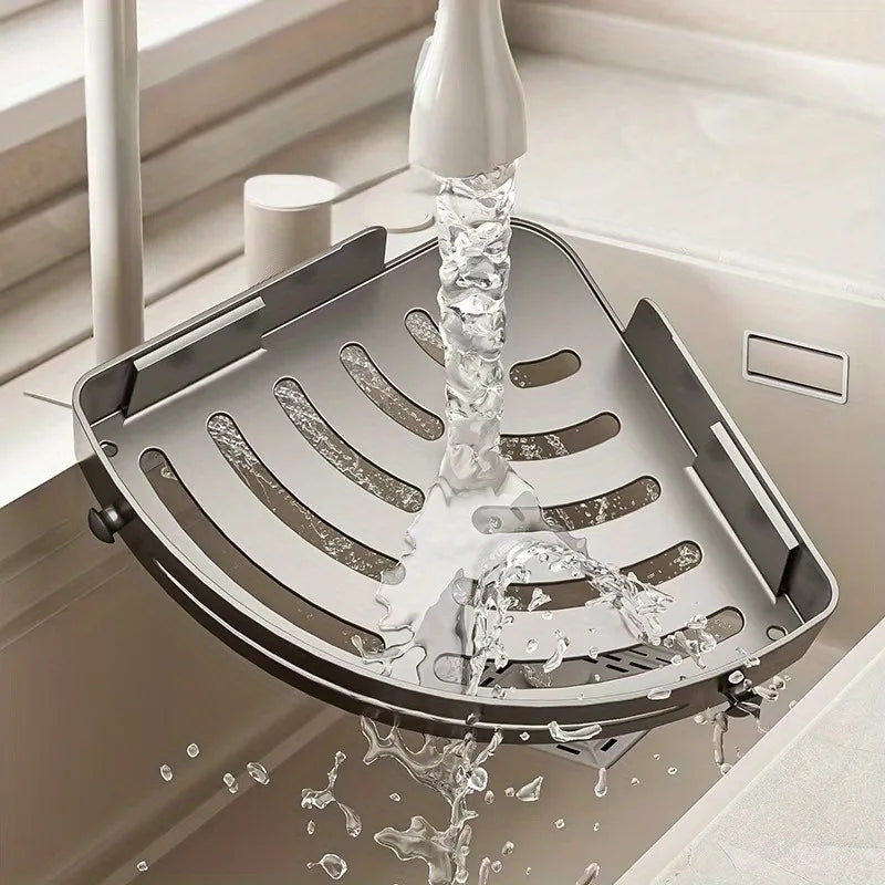 No-Drill Corner Bathroom Shelf