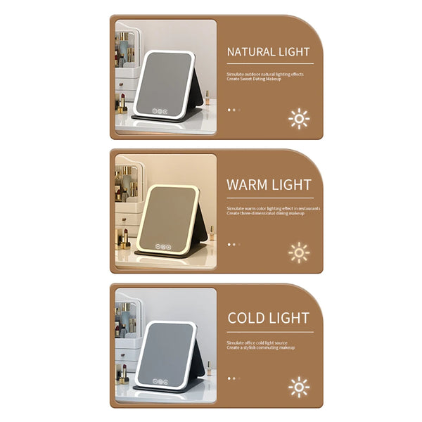 Touch-Activated Makeup Mirror