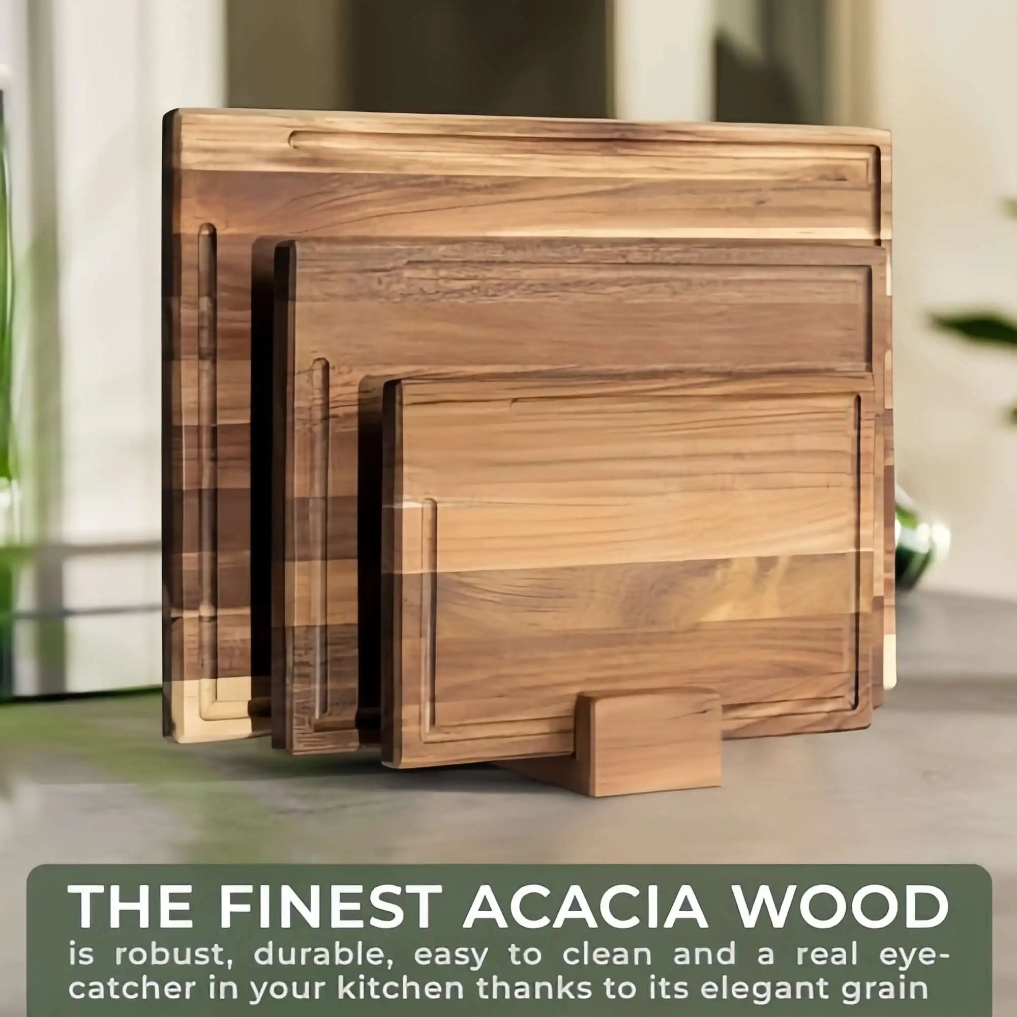 Elegant Acacia Cutting Board Trio