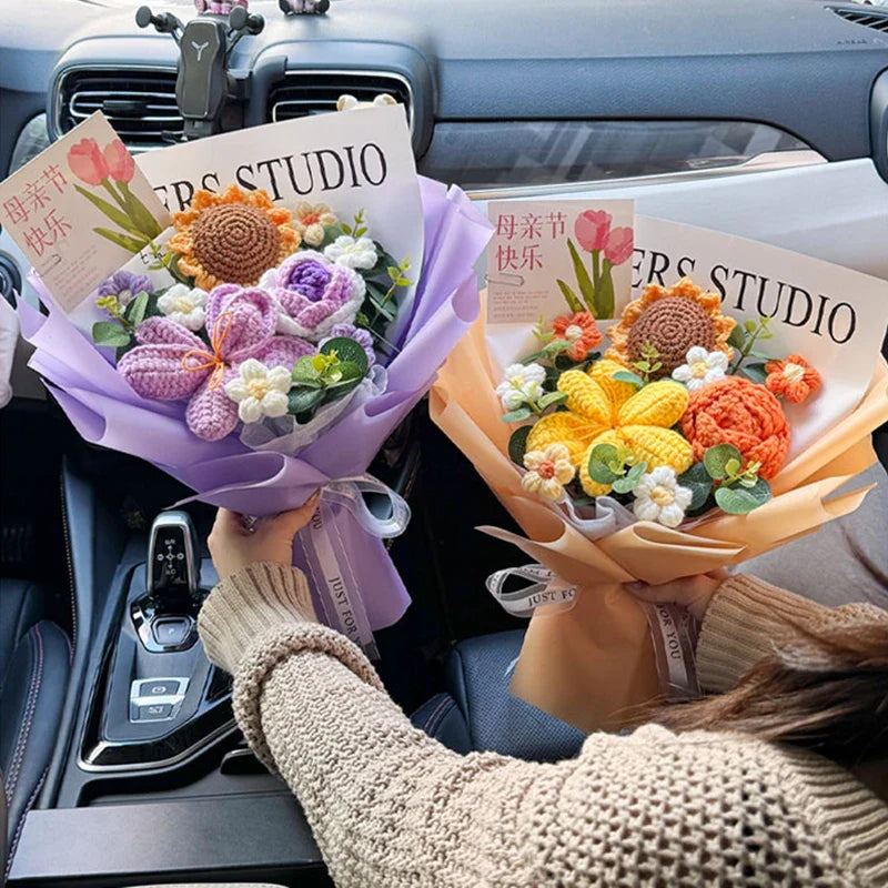 Charming Crochet Flower Bouquet