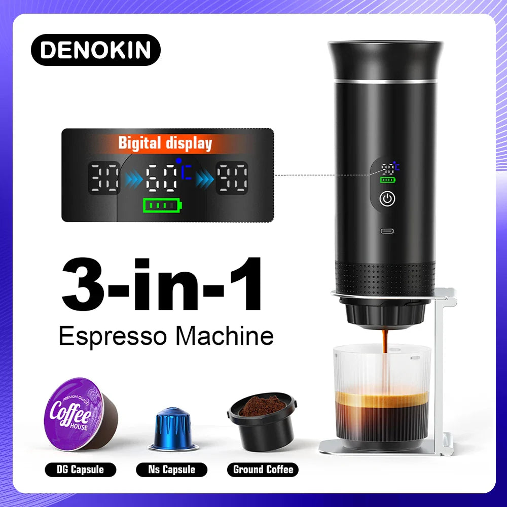 Compact Espresso Maker for Car & Home