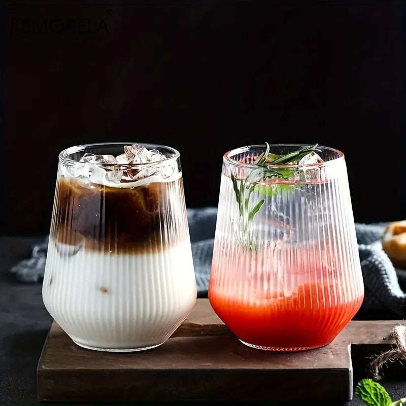 Elegant Clear Glass Cups Set