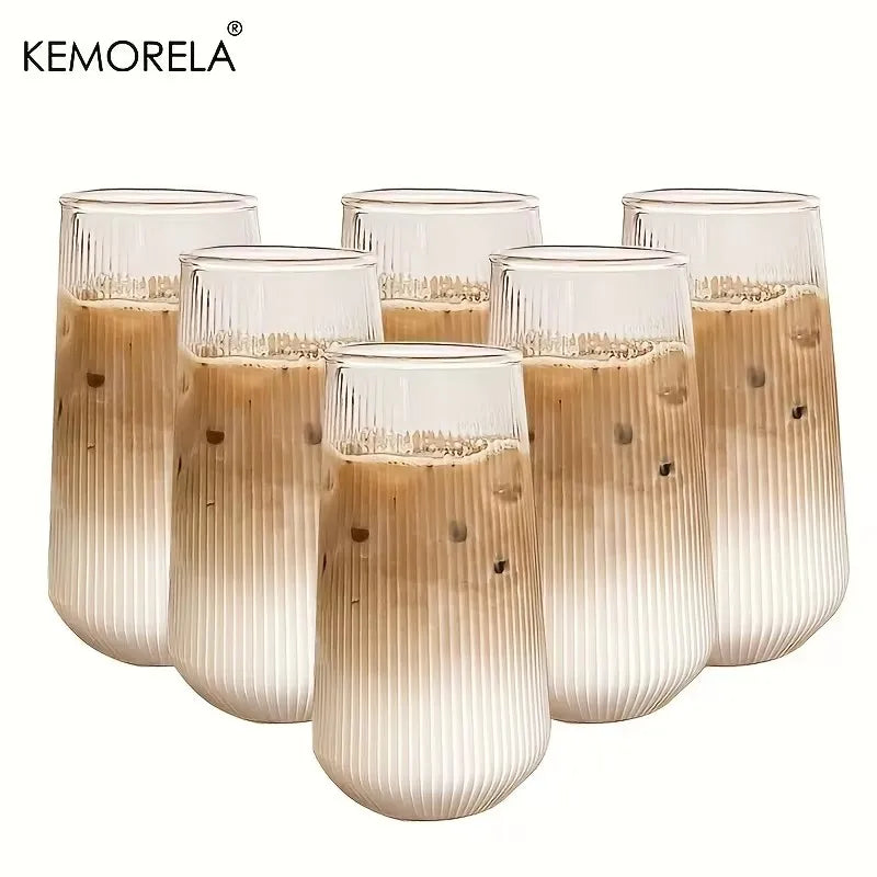 Elegant Clear Glass Cups Set