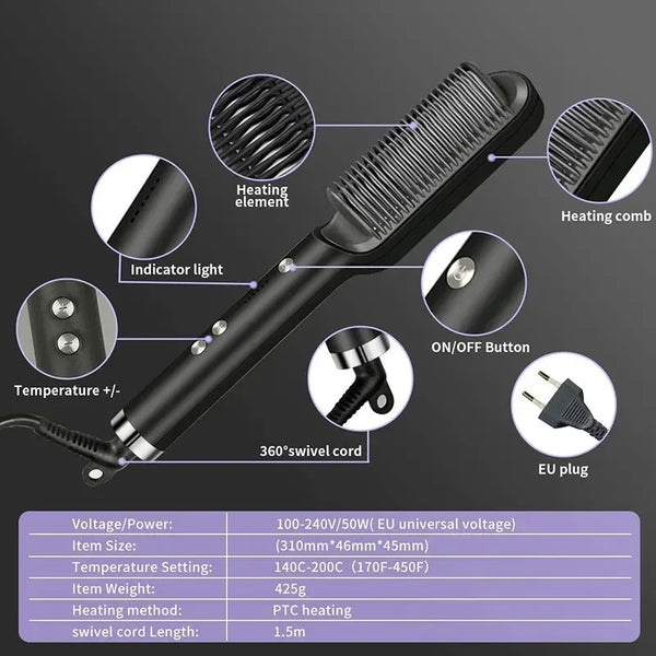 Glam Hair Straightening Comb