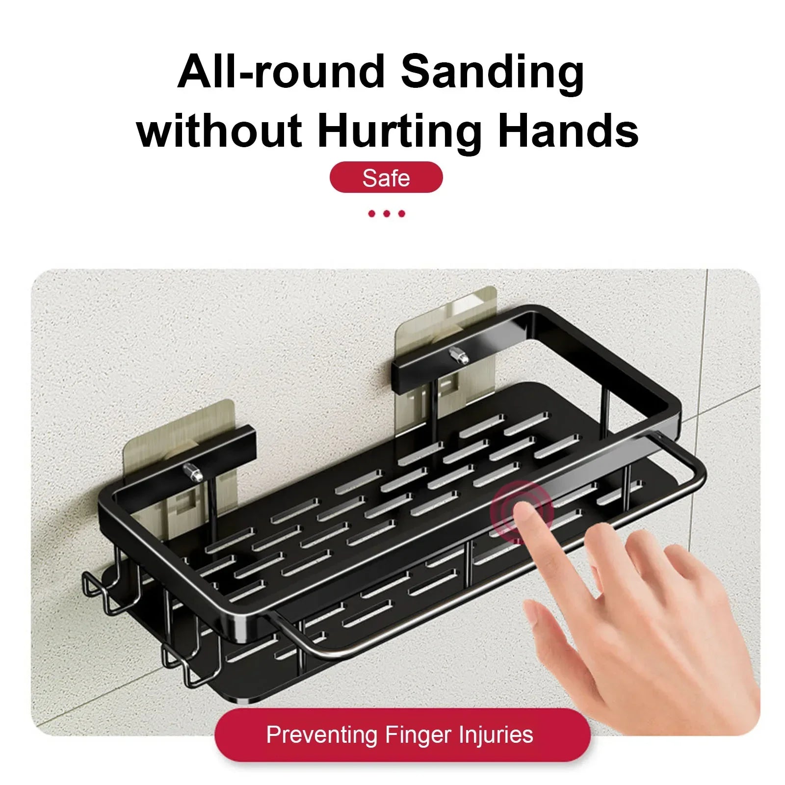 No-Drill Shower Storage Rack