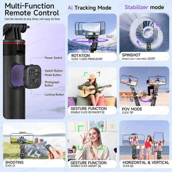 Smart Selfie Gimbal Stick