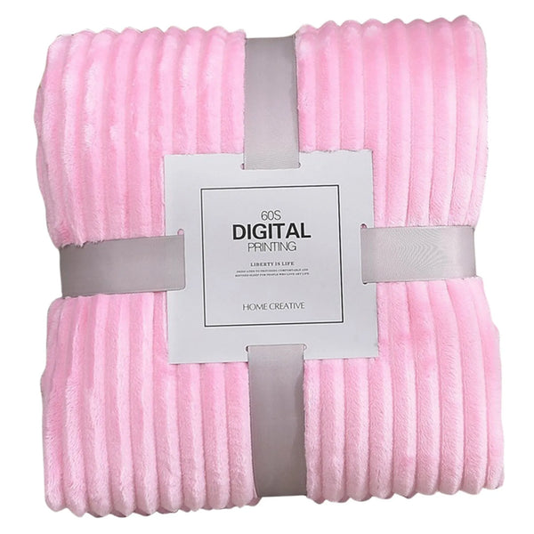 Cozy Striped Flannel Blanket