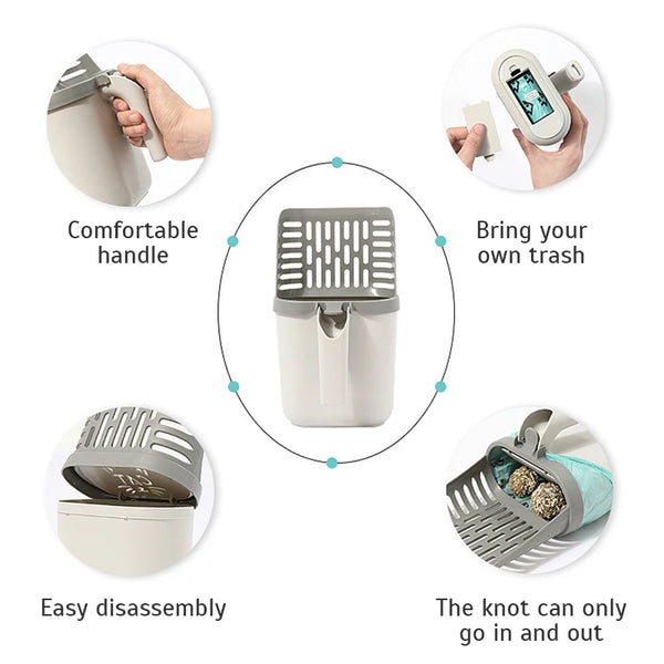 Easy-Clean Cat Litter Scoop